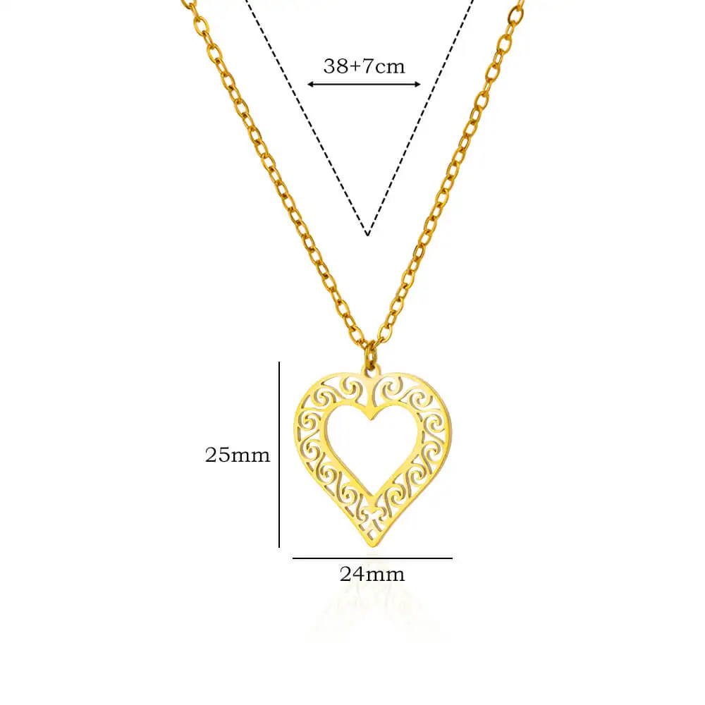 Geometric Necklaces For Women Gold Color Stainless Steel