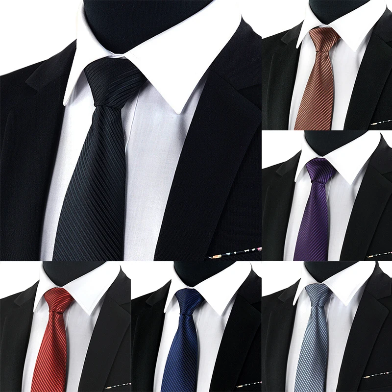 

Новый модный галстук для мужчин Классический Полосатый однотонный винтажный галстук деловой Свадебный галстук для вечеринки жаккардовые галстуки для мужчин