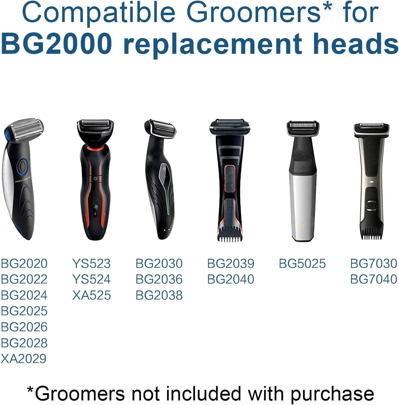 Replacement Body Groomer Foil Head For Philips Norelco Bodygroom Trimmer Shaver Foil BG7030，BG7040，BG2030，BG2040