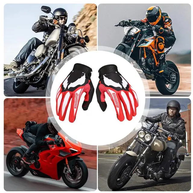 Guanti Moto Neri Per Cross E Corsa - Traspiranti E Con Chiusura A Strappo