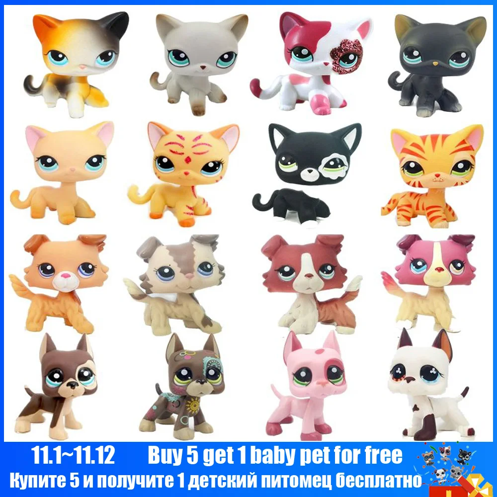 LPS CAT Littlest pet shop toys bobble head standing short hair cat