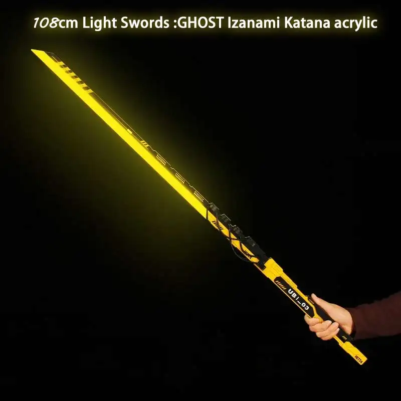 108 см в стиле кибер-панк, искусственные мечи, Izanami Katana, акриловая модель светового меча, игра, призрак, оружие, безопасное покрытие, самурайский реквизит, игрушки, подарок для мальчика
