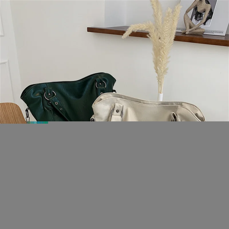 

Big Black Shoulder Bags for Women Large Hobo Shopper Bag Solid Color Quality Soft Leather Crossbody Handbag Lady Travel Tote Bag