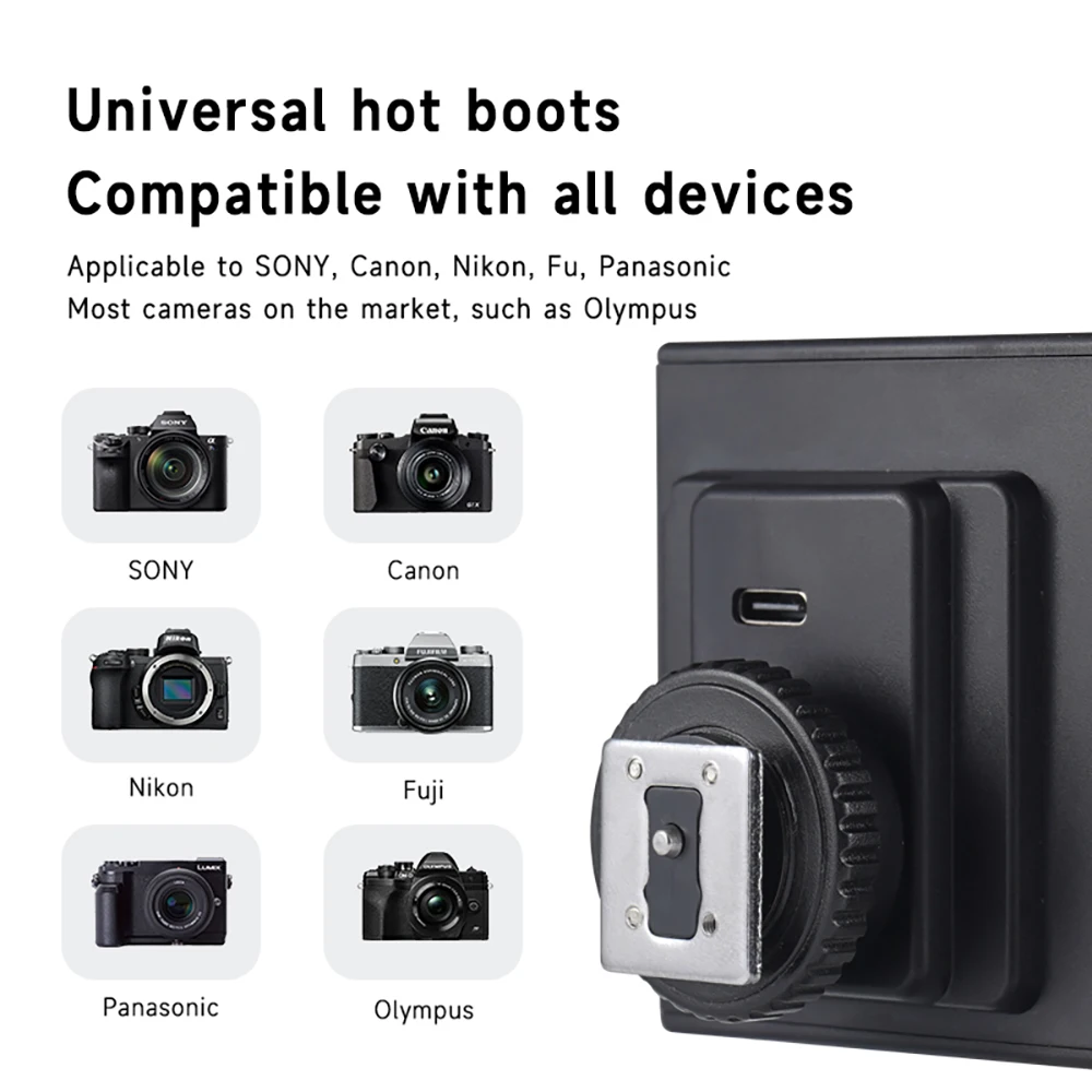 Flash Mini Camera Speedlite GN12 5600K Standard Hot Shoe Mount for Sony Canon Nikon Panasonic Olympus DSLR Camera
