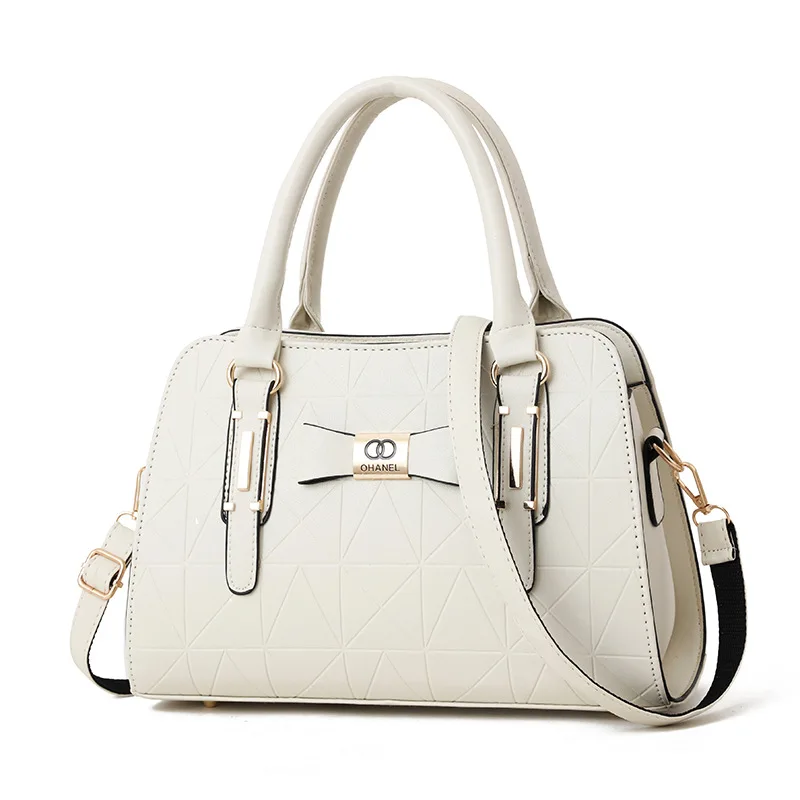 حقيبة كتف نسائية ذات سعة كبيرة، بتصميم كلاسيكي وعص...