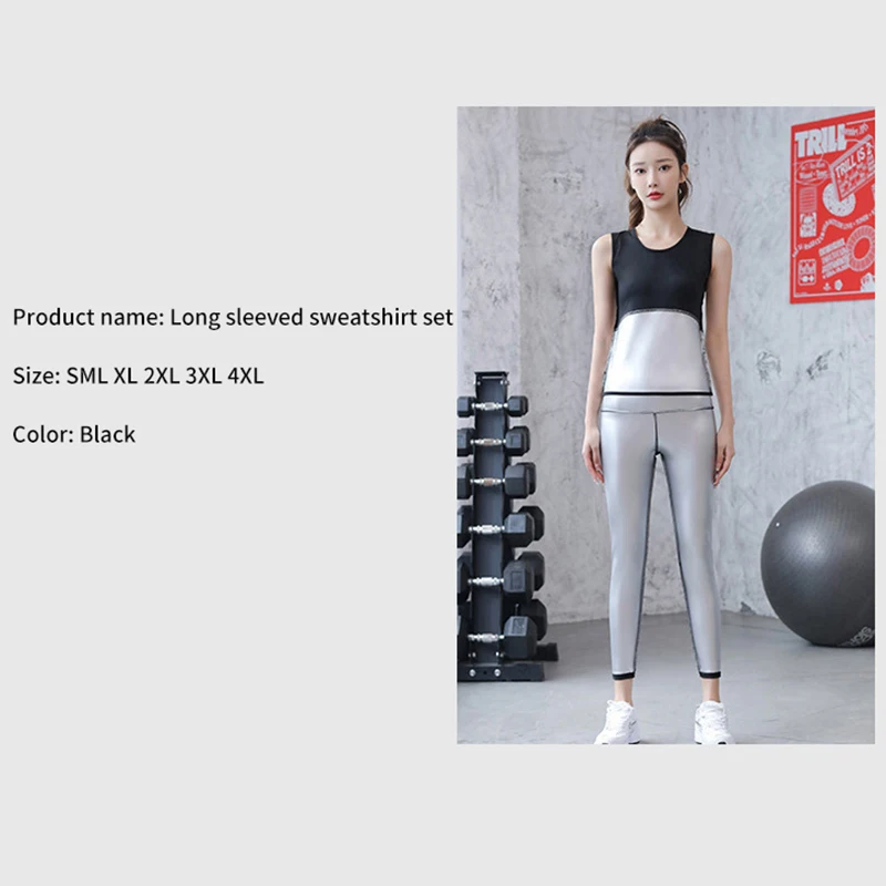 Sports Suit Women Gym Clothing Set Shirt And Shorts Sportswear Running Fitness Training Weight Loss Sweating Sauna Summer Autumn sports suit