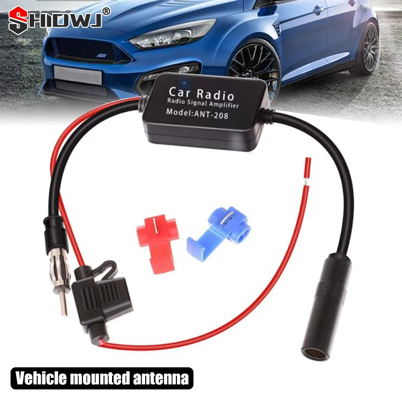 

12V Car Radio Antenna FM/AM Radio Signal Amplifier Booster Anti-interference Car Antenna Aerials For Auto Marine Boat Universal