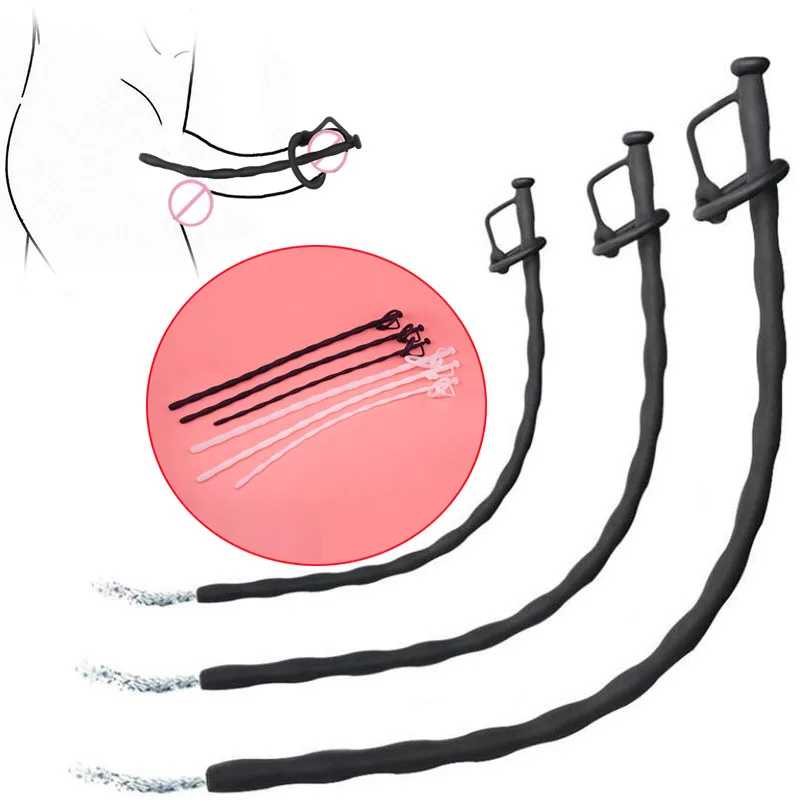 Urethral Sounding Catheter Dilators Long Hollow Penis Plug With Stopper Horse Eye Stimulator Prostate Massage BDSM Men Sex Toys