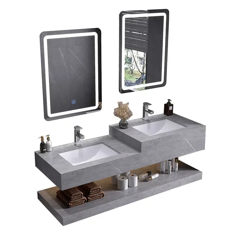 Drawer Cabinet Floor Bathroom Washbasin Luxury Closed Storage Toilet Salon Station Column Filing Cabinets Sinks Meuble Wc