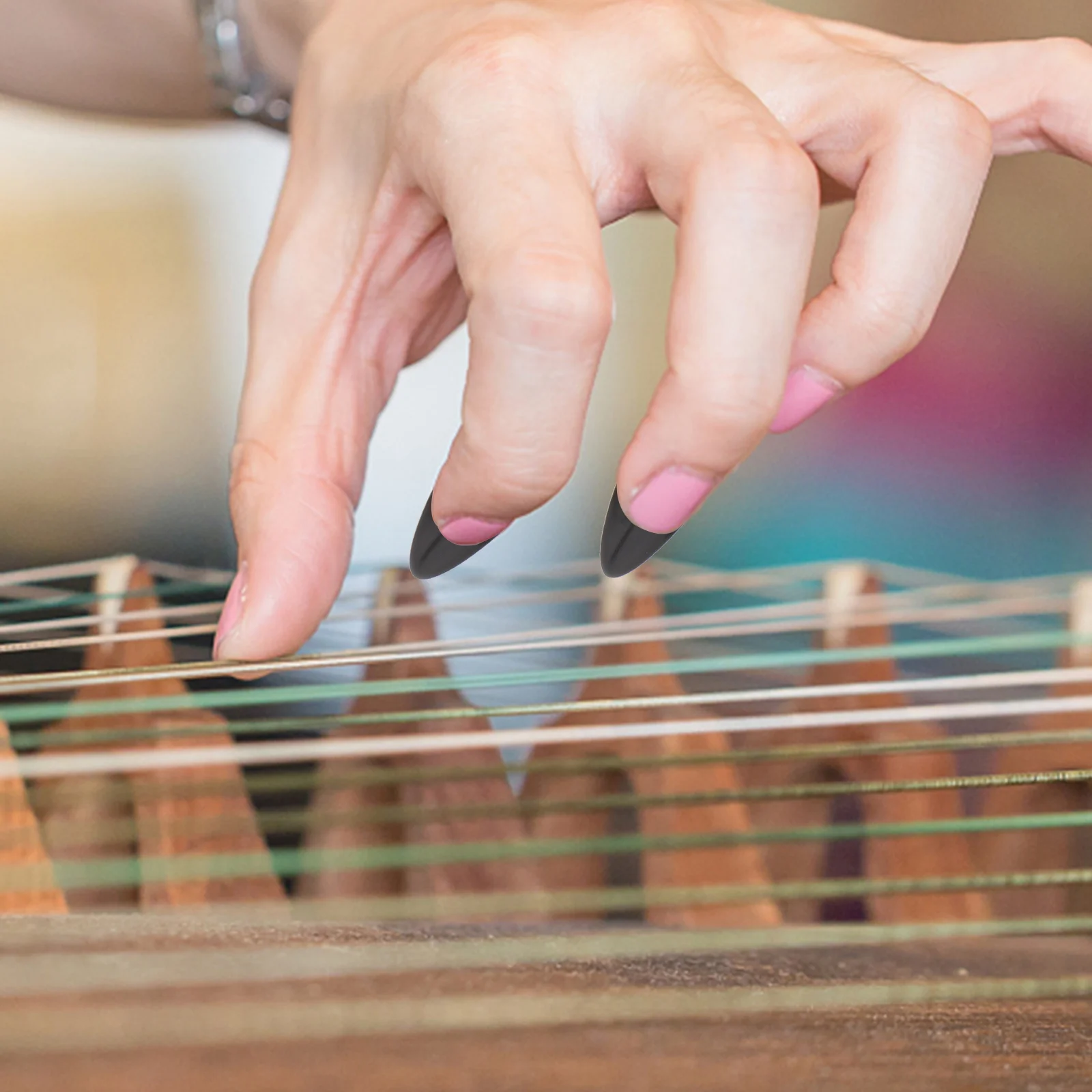 Guzheng Practice Fake Nails Performance For Kids Adults Fingertip Protectors