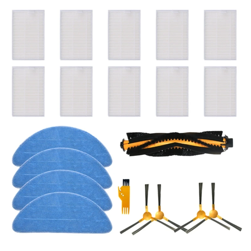 

Main Side Brush Mop Cloth Filter Compatible For LIECTROUX C30B XR500 E30 Proscenic 800T 820S VT-5555 Vacuum Cleaner