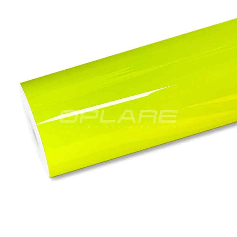 

Highest quality PET Acid Green vinyl wrap pet vinyl True Glossy vinyl wrap ( PET liner) for car wrap quality Warranty