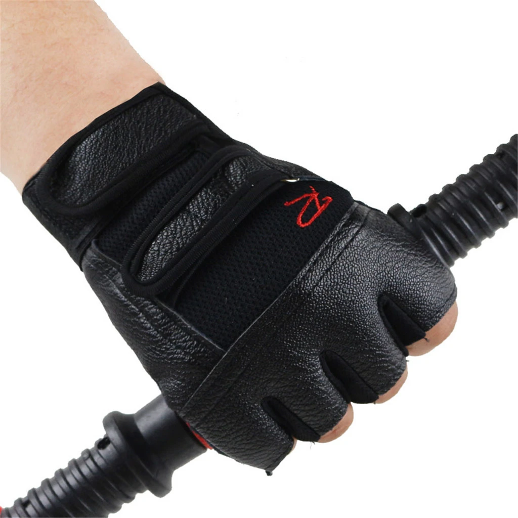 Men Women Gym Gloves Weight Lifting Bodybuilding Weight Lifting Gloves Fitness Training Gloves With Lengthen Wrist Straps 1011