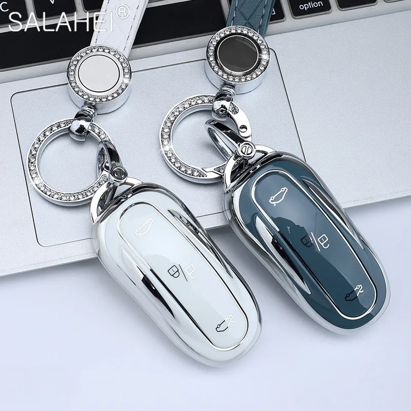 

Soft TPU Car Smart Remote Key Fob Case Full Cover Protector Holder Shell For Tesla Model 3 X S Y Keyless Keychain Accessories