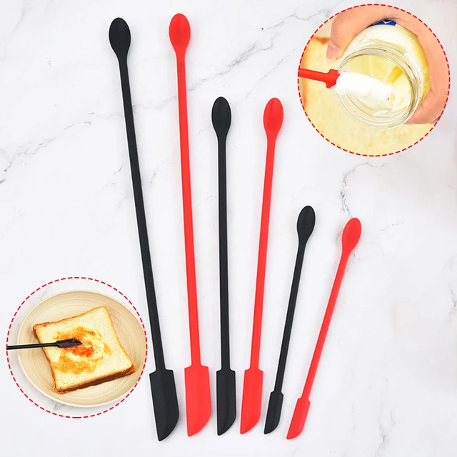 Mini Silicone Spatula Jar Bottle Scraper Food Grade Heat Resistant