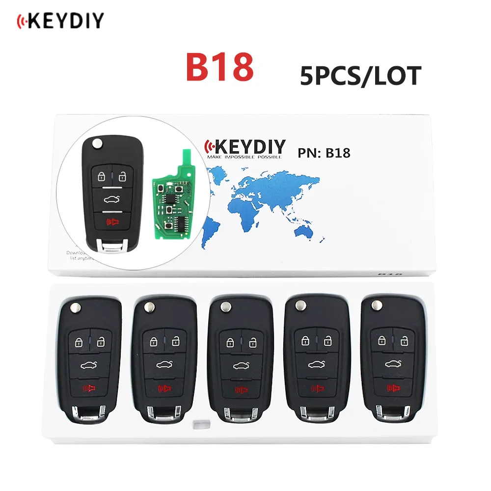 

5 шт. KEYDIY KD MINI B18 4 кнопочный пульт дистанционного управления для автомобиля Buick KD900