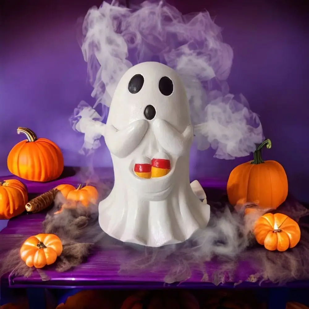 Atmosphere Decoration Resin Halloween Ghost Figurine Cute Cartoon Ghost Art Sculpture Waterproof Ghost Statue Ornament Bedroom