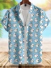 2024 Hawaii New Men's Short-sleeved Shirt Fashionable Yellow Duck Print Men's Casual Shirt Summer Street Daily Men's Shirt 5