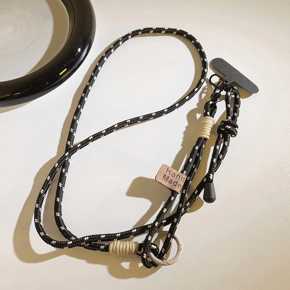 Korean Handwoven Long Crossbody Phone Lanyard Anti-Loss Strap Unisex Accessory