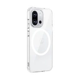 Enhanced Shockproof Matte Translucent Case with Magnetic Feature for OnePlus 13T (Clear)