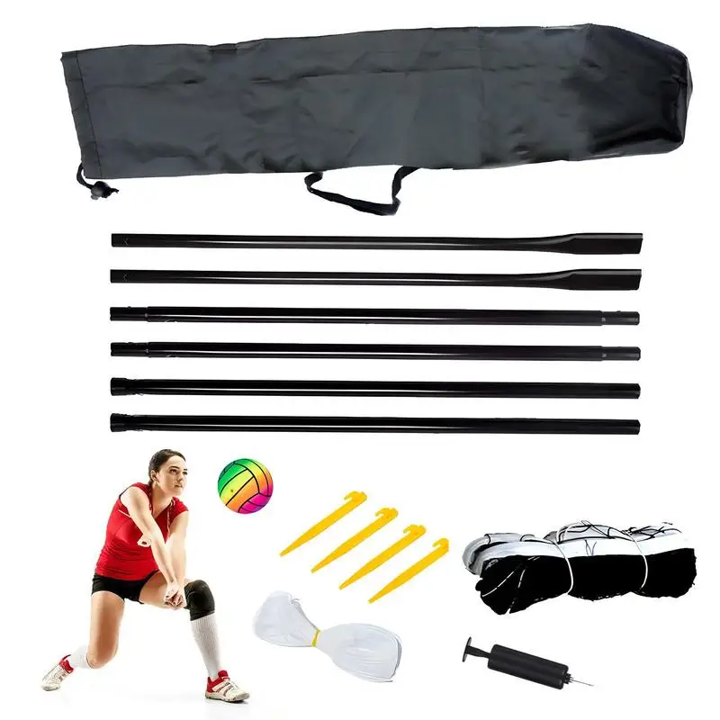 Outdoor Volleyball Net Heavy Duty Sports Net Badminton Net Rack Volleyball Nets With Portable Storage Bag For