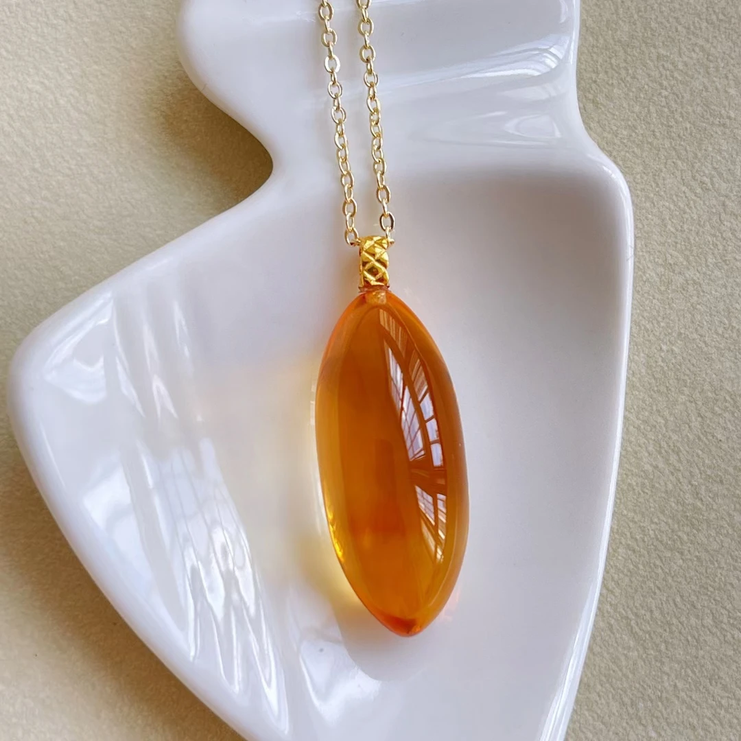 

Подвеска из натурального желтого цитрина, кварца, Бразильская бижутерия для женщин, капля воды, 29,5*12,8 мм, ожерелье из цитрина AAAAA