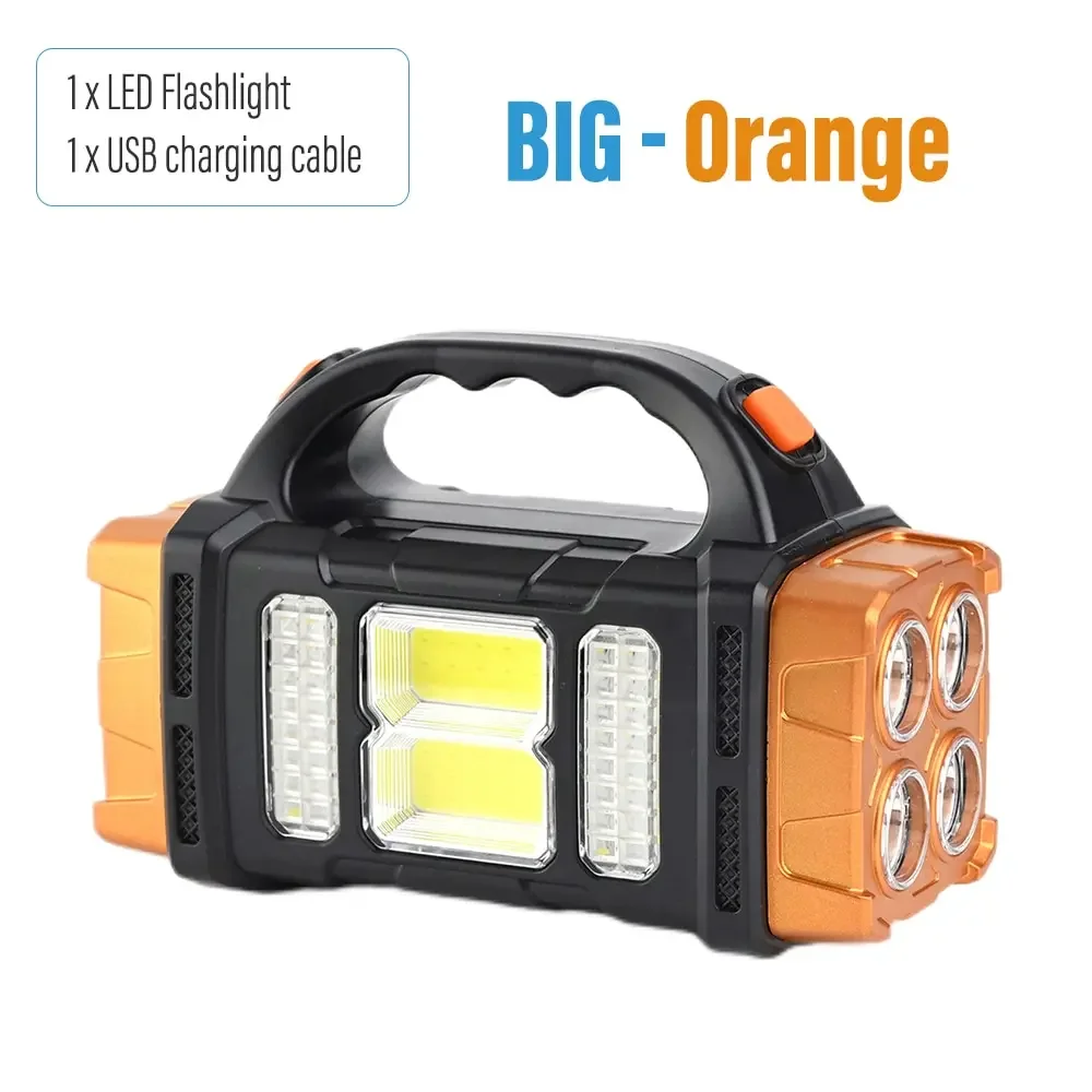 Solar Rechargeable High-Power LED Waterproof Camping Torch