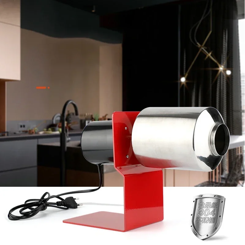 Stainless Steel Coffee Bean Roasting Machine Coffee Roaster Roller Baker 220V Tools Baking Fry Peanut Grain Nuts Dryer