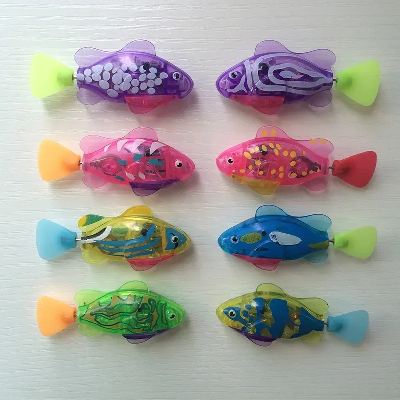 Pet Cat Toy LED Interactive Swimming Robot Fish Toy for Cat Glowing Electric Fish to Stimulate Pet's Hunter Instincts