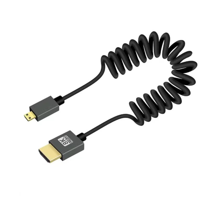 8K Ultra HD High-Speed Coiled HDMI Cable