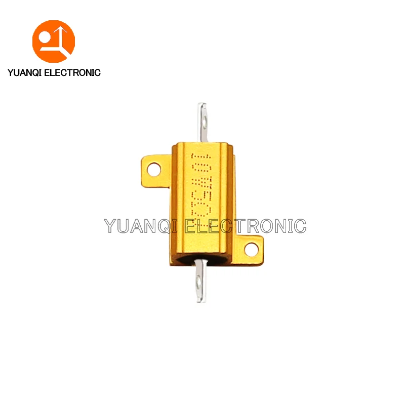Wirewound Resistor Metal Wirewound Resistor 1PC 10W RX24 Aluminum Power Metal Shell Case Wirewound Resistor 0.1-30K 0.22R 1R 2R 3R 5R 6R 8R 10R 25R 100R 500R 1K 10K ohm