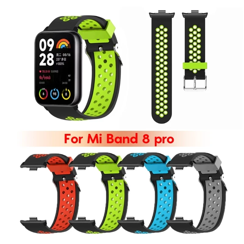 

Silicone Strap Waterproof Bracelets Durable Compatible for Band 8 Smartwatch Fashionable Belt Anti-scratch Drop Shipping