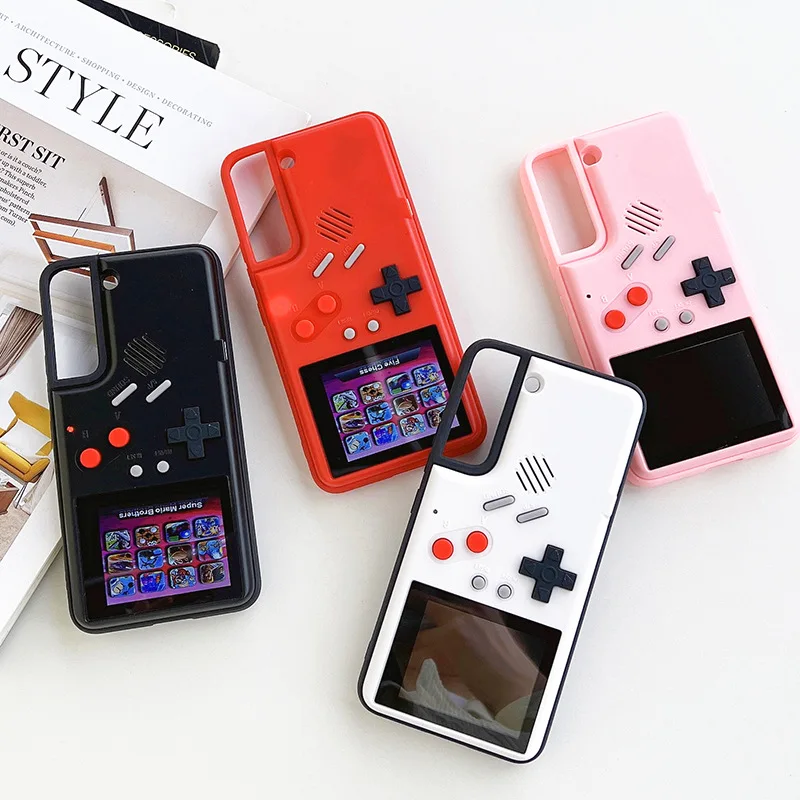 

36 classic retro color screen game phone cases suitable for Samsung S23 S22 S21 S20FE S10 Plus Ultra Note20 10 shockproof case