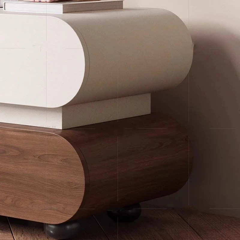 Unique Wooden Nightstands Modern Bedside Brown Drawers Minimalist Bedsides Table Storage Organizer Mesa De Noche Home Furniture