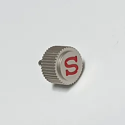 Screw - in Engraved 'S' Watch Crown Replacement for Automatic Movements - Premium Style (14 Matte silvery)