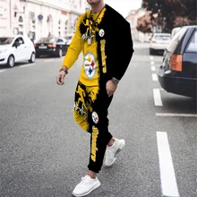 

Two Piece Men Rugby Long Sleeve T-shirt Summer Hip-hop Men's 3D T-shirt New Printing Pattern Long-Sleeved Casual Fashion Sports