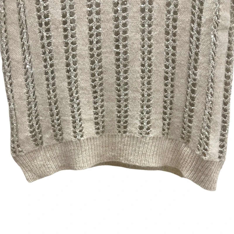 24 Women's Sweater Vintage Knitwear Thick Pullovers Custom Bead Yarn Wool Mohair Hollow out Short Sleeve Elegant Sweater 5
