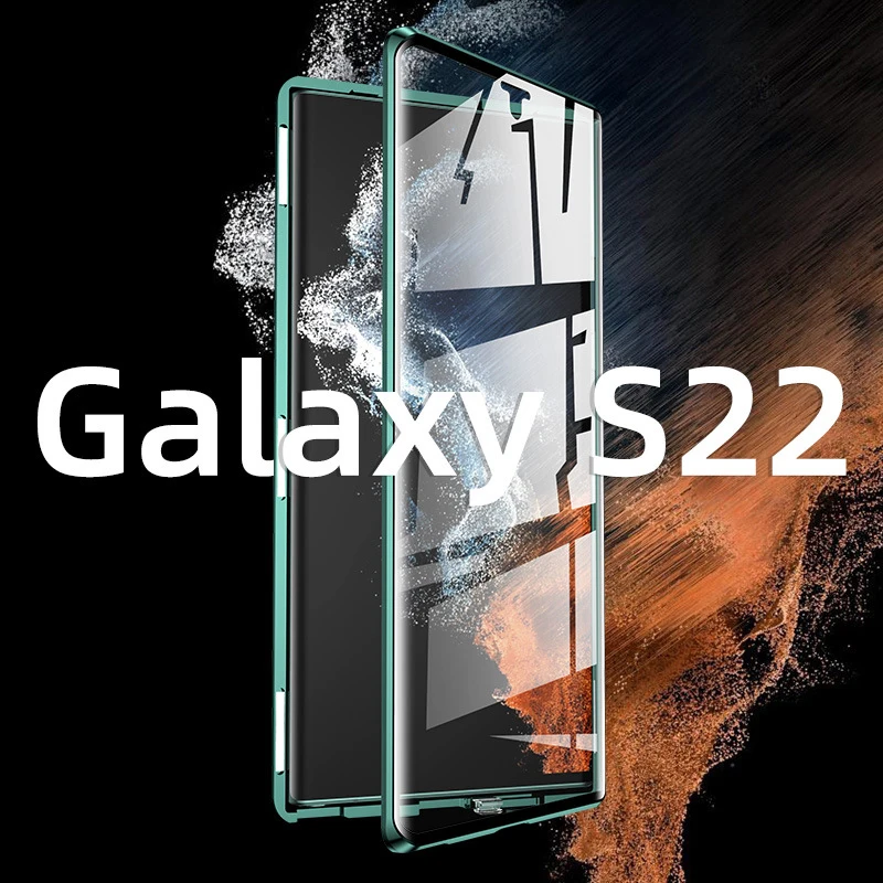 For Samsung Galaxy S23 Ultra S23 Plus Magnetic Glass Screen 360