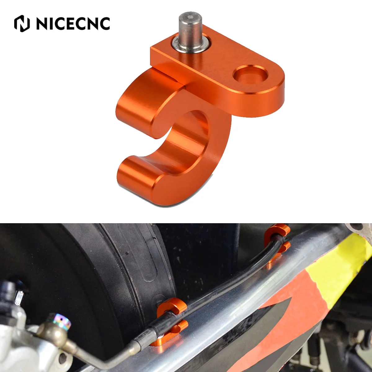 NICECNC Für KTM EXC XCW XC XC-F XCF-W SX 50 65 85 105 125 200 250 300 400 450 520 525 Motorrad Bremskabel Klemmleitung Halter