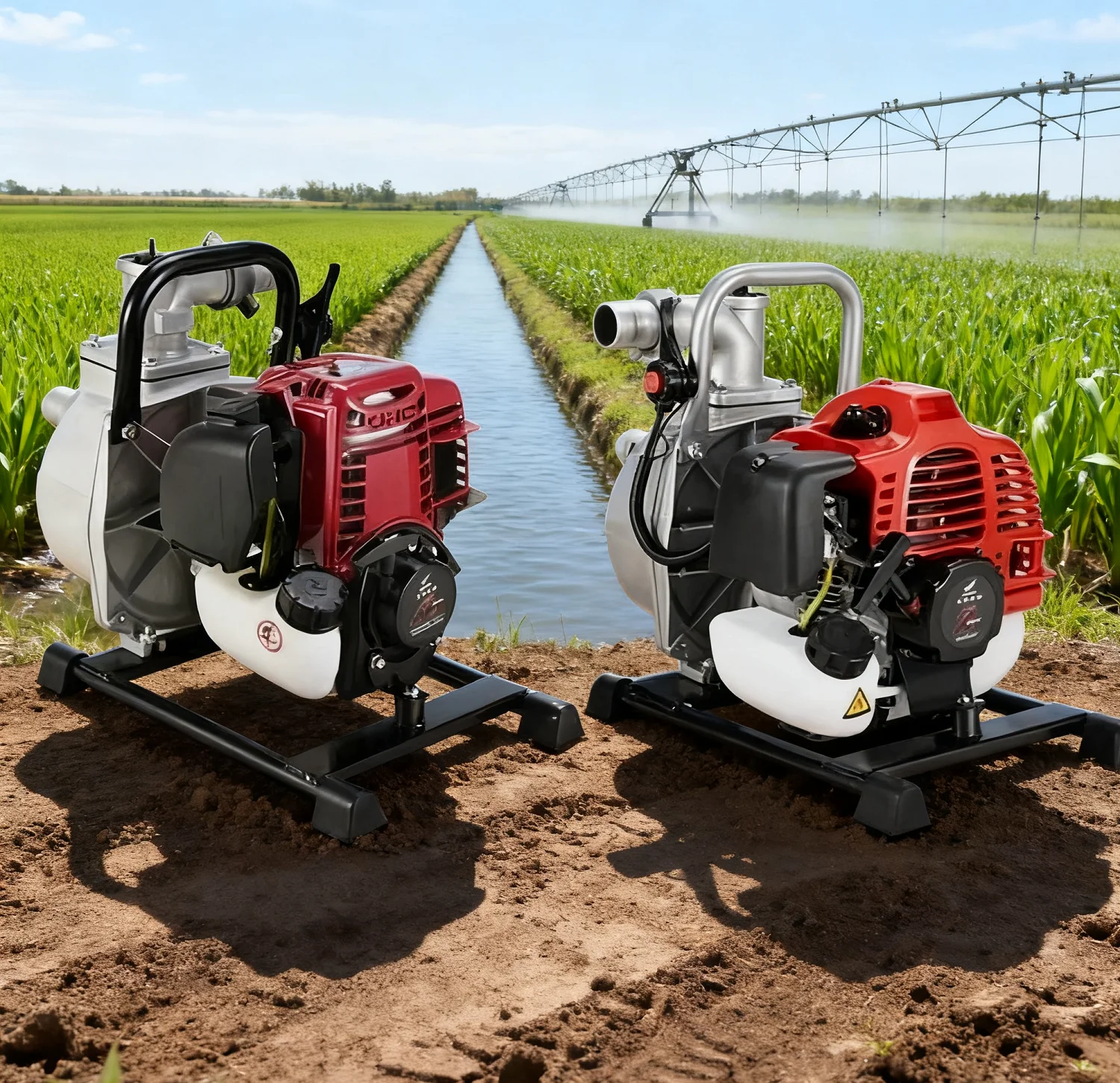 Gasoline Engine Water Pump 4-Stroke Booster Pump Agricultural Irrigation Household High-Pressure Gasoline Self-Priming