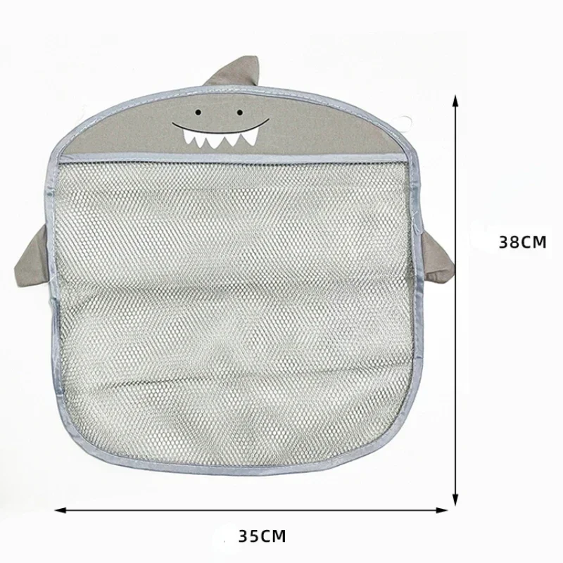 Cute Animal Shape Bathroom Mesh Bag with Sucker for Kids Bath Toys Organizer Beach Laundry Bag Washroom Storage