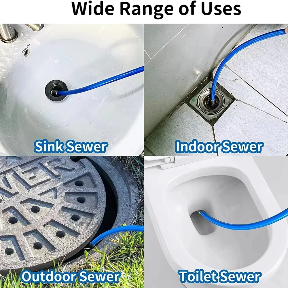 Sewer Drain Water Cleaning Hose Pipe Cleaner for Karcher K2-K7 High Pressure Washer Rotating Sewer Jetting Nozzle 3