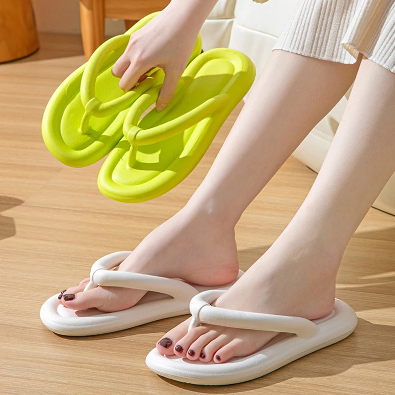 New Summer Candy Color Flip Flops Women Cute Soft Sole Eva Beach Slippers Fashion Sandals House Bathroom Non-Slip Shoes Slides 4