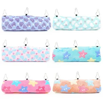 Hamster Tunnel Hammock Warm Sugar Glider Bed for Small Animal Ferret Squirrel Swing Nest Plush Tunnel Guinea Pig Accessories 2