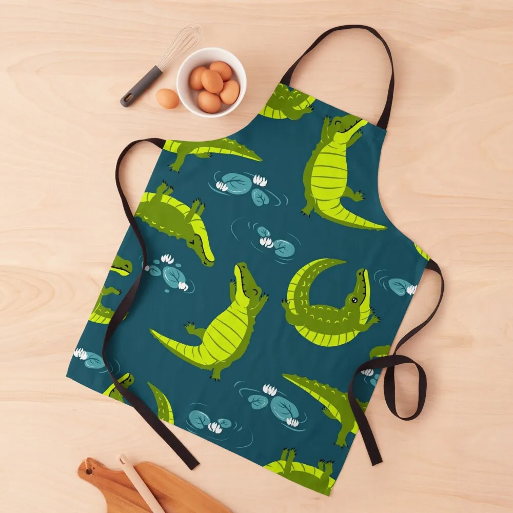 

Cute crocodile Apron painters Camping Kitchen Items For Home Apron