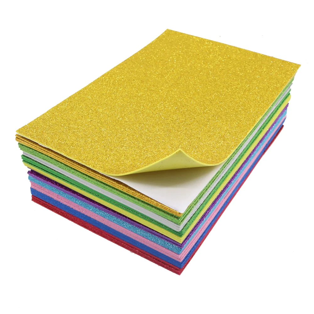10 Pcs Sponge Foam EVA Paper for Kids DIY Craft Pearlescent Powder Glitter  Paper Sheets Cardstock Glitter Foam Papers - AliExpress
