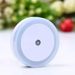 Energy - Efficient Smart LED Nightlight with Dusk - to - Dawn Sensor for Bedrooms, Bathrooms, and Hallways (Round - White)