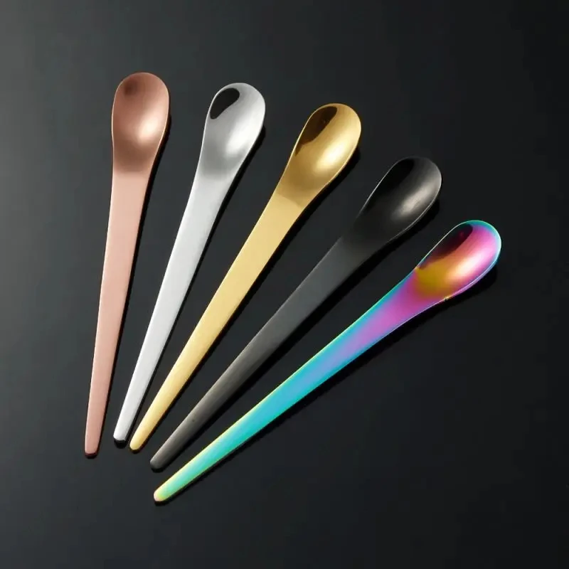 430 Stainless Steel Ice Cream Spoon Dessert Spoon Coffee Stirring 2pcs stainless steel spoon
