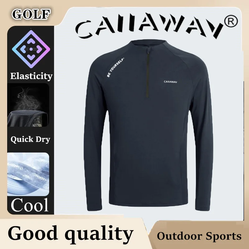 Authentic CAIIAWAV Golf Long Sleeve Men's Top Long Sleeve T-shirt GOLF Clothing Sports Comfortable Long Sleeve T-shirt