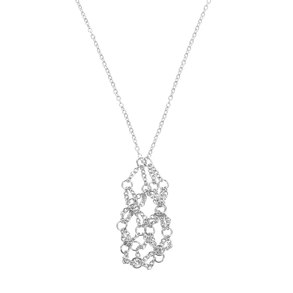 

European and American Crystal Pendant Necklace Zinc Alloy Cage Necklaces Holder